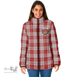 Scottish Erskine Red Clan Crest Tartan Padded Jacket with Family Crest - Tartan Plaid Jacket ScotsTee Shop - Tartan Plaid - scotstee.com