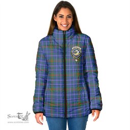 Scottish Edmonstone Clan Crest Tartan Padded Jacket with Family Crest - Tartan Plaid Jacket ScotsTee Shop - Tartan Plaid - scotstee.com