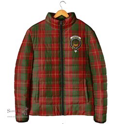 Scottish Cameron Clan Crest Tartan Padded Jacket with Family Crest - Tartan Plaid Jacket ScotsTee Shop - Tartan Plaid - scotstee.com
