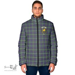 Scottish Campbell Argyll Modern Clan Crest Tartan Padded Jacket with Family Crest - Tartan Plaid Jacket ScotsTee Shop - Tartan Plaid - scotstee.com