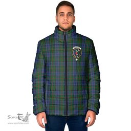 Scottish Colquhoun Clan Crest Tartan Padded Jacket with Family Crest - Tartan Plaid Jacket ScotsTee Shop - Tartan Plaid - scotstee.com