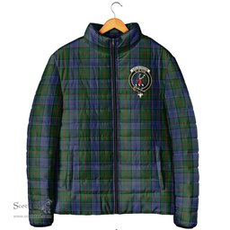 Scottish Colquhoun Clan Crest Tartan Padded Jacket with Family Crest - Tartan Plaid Jacket ScotsTee Shop - Tartan Plaid - scotstee.com