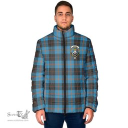 Scottish Garden Clan Crest Tartan Padded Jacket with Family Crest - Tartan Plaid Jacket ScotsTee Shop - Tartan Plaid - scotstee.com
