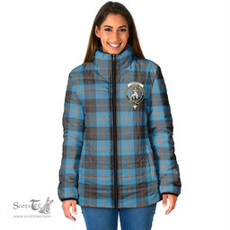 Scottish Garden Clan Crest Tartan Padded Jacket with Family Crest - Tartan Plaid Jacket ScotsTee Shop - Tartan Plaid - scotstee.com