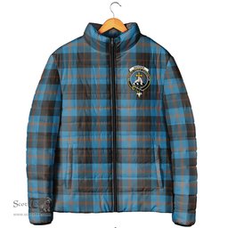 Scottish Garden Clan Crest Tartan Padded Jacket with Family Crest - Tartan Plaid Jacket ScotsTee Shop - Tartan Plaid - scotstee.com