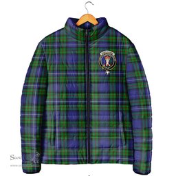 Scottish Donnachaidh Clan Crest Tartan Padded Jacket with Family Crest - Tartan Plaid Jacket ScotsTee Shop - Tartan Plaid - scotstee.com