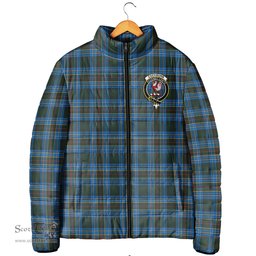 Scottish Cockburn Modern Clan Crest Tartan Padded Jacket with Family Crest - Tartan Plaid Jacket ScotsTee Shop - Tartan Plaid - scotstee.com