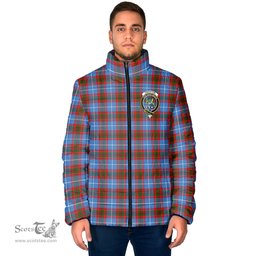 Scottish Crichton Clan Crest Tartan Padded Jacket with Family Crest - Tartan Plaid Jacket ScotsTee Shop - Tartan Plaid - scotstee.com