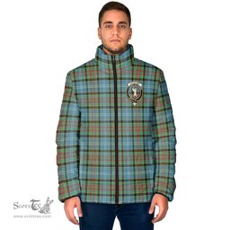 Scottish Cathcart Clan Crest Tartan Padded Jacket with Family Crest - Tartan Plaid Jacket ScotsTee Shop - Tartan Plaid - scotstee.com