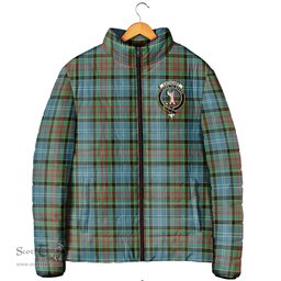 Scottish Cathcart Clan Crest Tartan Padded Jacket with Family Crest - Tartan Plaid Jacket ScotsTee Shop - Tartan Plaid - scotstee.com