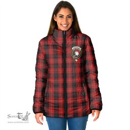 Scottish Cunningham Clan Crest Tartan Padded Jacket with Family Crest - Tartan Plaid Jacket ScotsTee Shop - Tartan Plaid - scotstee.com