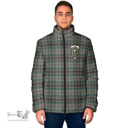 Scottish Craig Ancient Clan Crest Tartan Padded Jacket with Family Crest - Tartan Plaid Jacket ScotsTee Shop - Tartan Plaid - scotstee.com