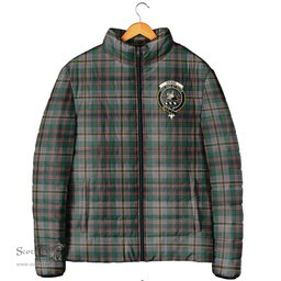 Scottish Craig Ancient Clan Crest Tartan Padded Jacket with Family Crest - Tartan Plaid Jacket ScotsTee Shop - Tartan Plaid - scotstee.com