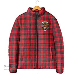 Scottish Drummond Modern Clan Crest Tartan Padded Jacket with Family Crest - Tartan Plaid Jacket ScotsTee Shop - Tartan Plaid - scotstee.com