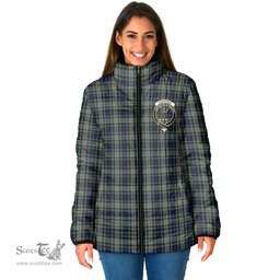 Scottish Davidson of Tulloch Dress Clan Crest Tartan Padded Jacket with Family Crest - Tartan Plaid Jacket ScotsTee Shop - Tartan Plaid - scotstee.com