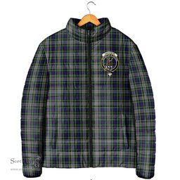 Scottish Davidson of Tulloch Dress Clan Crest Tartan Padded Jacket with Family Crest - Tartan Plaid Jacket ScotsTee Shop - Tartan Plaid - scotstee.com
