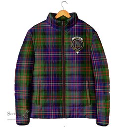 Scottish Chalmers Modern Clan Crest Tartan Padded Jacket with Family Crest - Tartan Plaid Jacket ScotsTee Shop - Tartan Plaid - scotstee.com