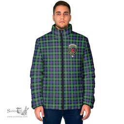 Scottish Farquharson Ancient Clan Crest Tartan Padded Jacket with Family Crest - Tartan Plaid Jacket ScotsTee Shop - Tartan Plaid - scotstee.com