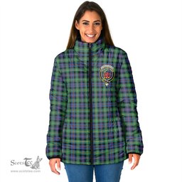 Scottish Farquharson Ancient Clan Crest Tartan Padded Jacket with Family Crest - Tartan Plaid Jacket ScotsTee Shop - Tartan Plaid - scotstee.com