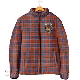 Scottish Cameron of Lochiel Ancient Clan Crest Tartan Padded Jacket with Family Crest - Tartan Plaid Jacket ScotsTee Shop - Tartan Plaid - scotstee.com