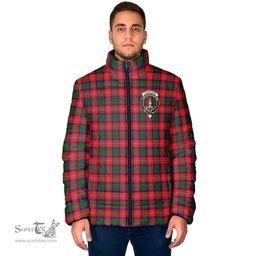 Scottish Charteris Clan Crest Tartan Padded Jacket with Family Crest - Tartan Plaid Jacket ScotsTee Shop - Tartan Plaid - scotstee.com