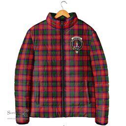Scottish Charteris Clan Crest Tartan Padded Jacket with Family Crest - Tartan Plaid Jacket ScotsTee Shop - Tartan Plaid - scotstee.com