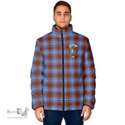 Scottish Dalmahoy Clan Crest Tartan Padded Jacket with Family Crest - Tartan Plaid Jacket ScotsTee Shop - Tartan Plaid - scotstee.com