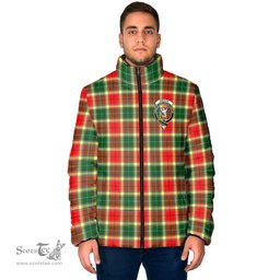 Scottish Gibsone (Gibson-Gibbs) Clan Crest Tartan Padded Jacket with Family Crest - Tartan Plaid Jacket ScotsTee Shop - Tartan Plaid - scotstee.com