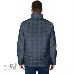 Scottish Cockburn Blue Clan Crest Tartan Padded Jacket with Family Crest - Tartan Plaid Jacket ScotsTee Shop - Tartan Plaid - scotstee.com