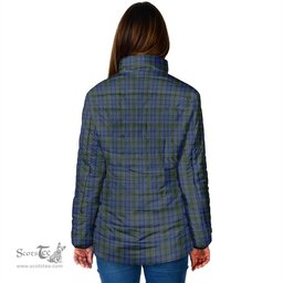 Scottish Cockburn Blue Clan Crest Tartan Padded Jacket with Family Crest - Tartan Plaid Jacket ScotsTee Shop - Tartan Plaid - scotstee.com