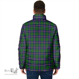 Scottish Carmichael Modern Clan Crest Tartan Padded Jacket with Family Crest - Tartan Plaid Jacket ScotsTee Shop - Tartan Plaid - scotstee.com