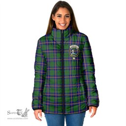 Scottish Carmichael Modern Clan Crest Tartan Padded Jacket with Family Crest - Tartan Plaid Jacket ScotsTee Shop - Tartan Plaid - scotstee.com