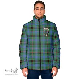 Scottish Davidson Ancient Clan Crest Tartan Padded Jacket with Family Crest - Tartan Plaid Jacket ScotsTee Shop - Tartan Plaid - scotstee.com