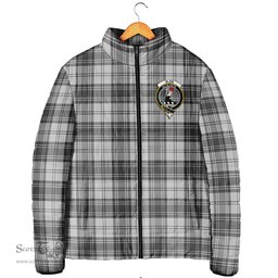 Scottish Glen Clan Crest Tartan Padded Jacket with Family Crest - Tartan Plaid Jacket ScotsTee Shop - Tartan Plaid - scotstee.com