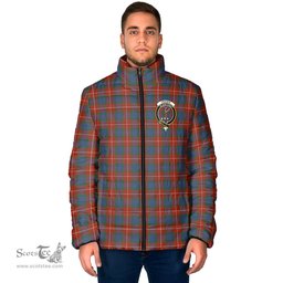 Scottish Fraser Ancient Clan Crest Tartan Padded Jacket with Family Crest - Tartan Plaid Jacket ScotsTee Shop - Tartan Plaid - scotstee.com
