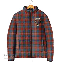 Scottish Fraser Ancient Clan Crest Tartan Padded Jacket with Family Crest - Tartan Plaid Jacket ScotsTee Shop - Tartan Plaid - scotstee.com
