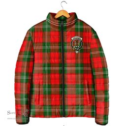 Scottish Gartshore Clan Crest Tartan Padded Jacket with Family Crest - Tartan Plaid Jacket ScotsTee Shop - Tartan Plaid - scotstee.com