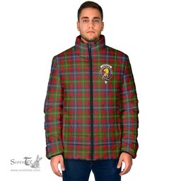 Scottish Forrester or Foster Clan Crest Tartan Padded Jacket with Family Crest - Tartan Plaid Jacket ScotsTee Shop - Tartan Plaid - scotstee.com