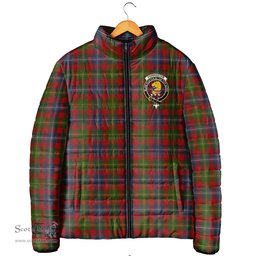 Scottish Forrester or Foster Clan Crest Tartan Padded Jacket with Family Crest - Tartan Plaid Jacket ScotsTee Shop - Tartan Plaid - scotstee.com