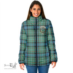 Scottish Ferguson Ancient Clan Crest Tartan Padded Jacket with Family Crest - Tartan Plaid Jacket ScotsTee Shop - Tartan Plaid - scotstee.com