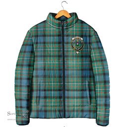 Scottish Ferguson Ancient Clan Crest Tartan Padded Jacket with Family Crest - Tartan Plaid Jacket ScotsTee Shop - Tartan Plaid - scotstee.com