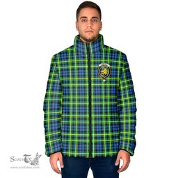 Scottish Campbell of Breadalbane Ancient Clan Crest Tartan Padded Jacket with Family Crest - Tartan Plaid Jacket ScotsTee Shop - Tartan Plaid - scotstee.com