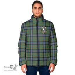Scottish Cochrane Ancient Clan Crest Tartan Padded Jacket with Family Crest - Tartan Plaid Jacket ScotsTee Shop - Tartan Plaid - scotstee.com