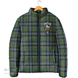 Scottish Cochrane Ancient Clan Crest Tartan Padded Jacket with Family Crest - Tartan Plaid Jacket ScotsTee Shop - Tartan Plaid - scotstee.com