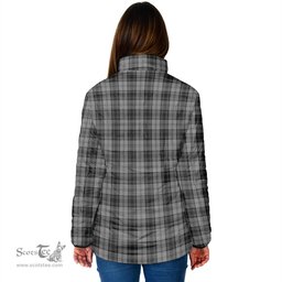 Scottish Douglas Grey Clan Crest Tartan Padded Jacket with Family Crest - Tartan Plaid Jacket ScotsTee Shop - Tartan Plaid - scotstee.com