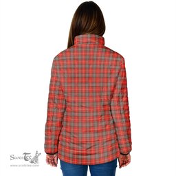 Scottish Fraser Weathered Clan Crest Tartan Padded Jacket with Family Crest - Tartan Plaid Jacket ScotsTee Shop - Tartan Plaid - scotstee.com