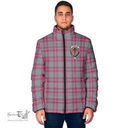 Scottish Crawford Ancient Clan Crest Tartan Padded Jacket with Family Crest - Tartan Plaid Jacket ScotsTee Shop - Tartan Plaid - scotstee.com