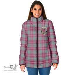 Scottish Crawford Ancient Clan Crest Tartan Padded Jacket with Family Crest - Tartan Plaid Jacket ScotsTee Shop - Tartan Plaid - scotstee.com