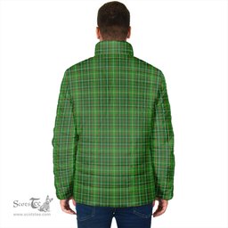 Scottish Forrester or Foster Hunting Clan Crest Tartan Padded Jacket with Family Crest - Tartan Plaid Jacket ScotsTee Shop - Tartan Plaid - scotstee.com