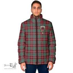 Scottish Crawford Modern Clan Crest Tartan Padded Jacket with Family Crest - Tartan Plaid Jacket ScotsTee Shop - Tartan Plaid - scotstee.com